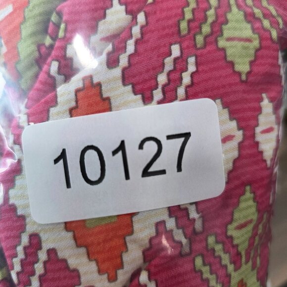 Womens Ruby Rd Multicolor Aztec Print Blouse V Neck Roll Tab Sleeve Rayon 2X - Picture 8 of 8